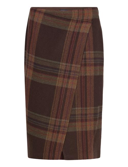 Polo Ralph Lauren | Plaid Tweed Wrap Skirt | 34