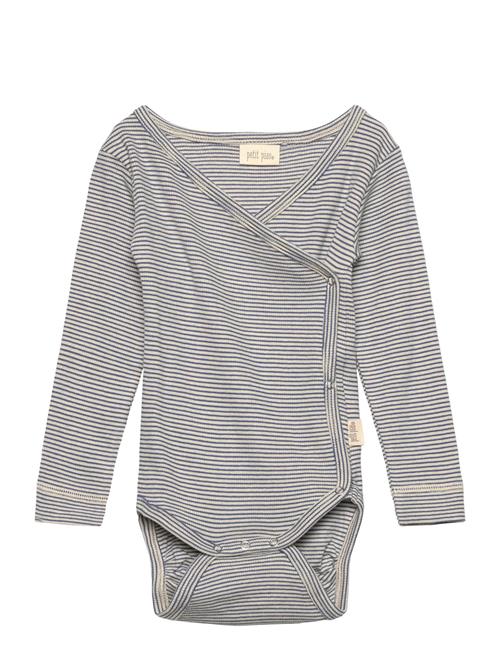 Petit Piao | Ppdian Body L/S Fold Over Stripe Nb | 44