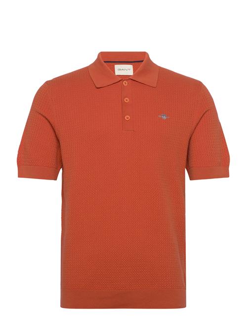 Gant | Textured Cotton Ss Polo | S