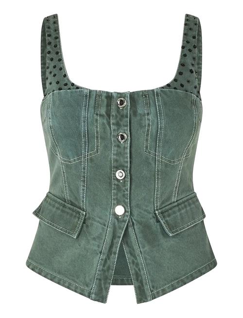STINE GOYA | 2393 Denim, Scoopneck Pockets Vest | M