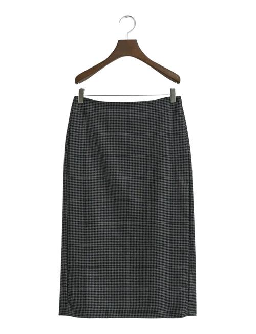 Gant | Midi Checked Wool Pencil Skirt | 36