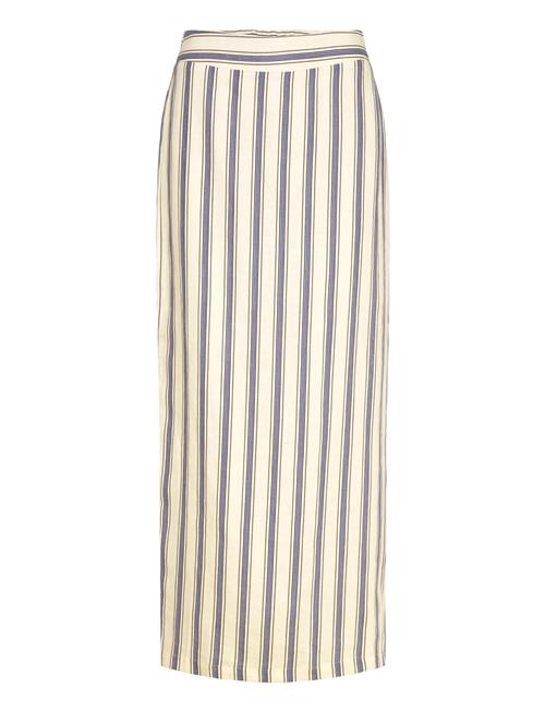 Mango | Striped Linen Skirt | 36
