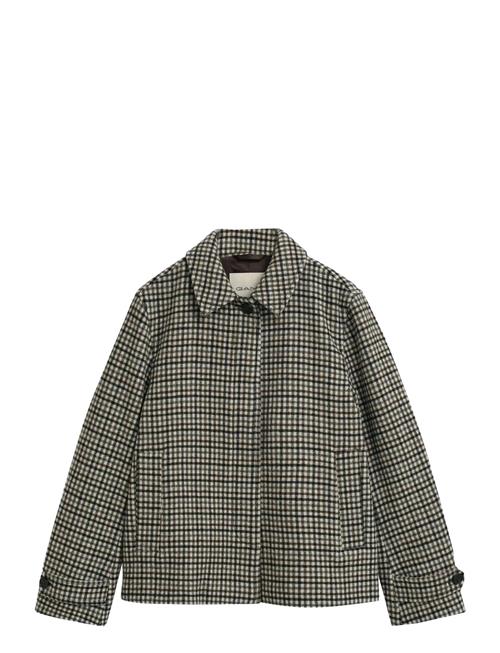 GANT | Checked Short Wool Blend Car Coat | XL/XXL