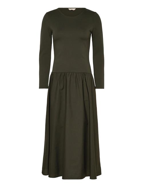 Gant | Midi Jersey Woven Combo Ls Dress | XL