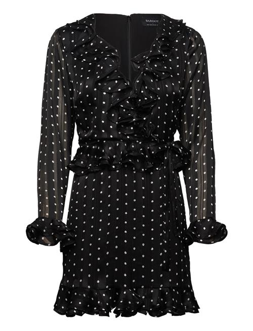 Bardot | Frill Detail Spot Mini Dress | 38