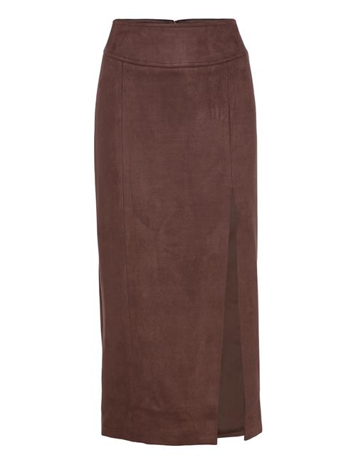 Bardot | Dante Vegan Suede Midi Skirt | 34