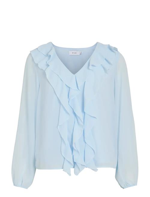 Vila | Viane L/S V-Neck Frill Top - Noos | 34