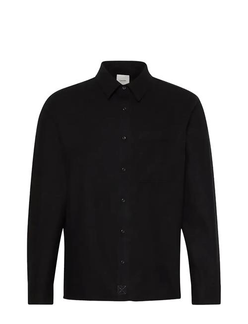 Calvin Klein | Ls Solid Silk Wool Easy Shirt | M