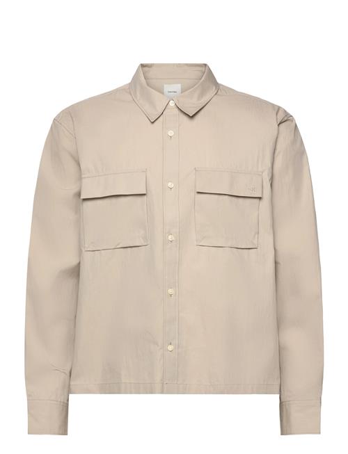 Calvin Klein | Ls Cotton Nylon Easy Cropped Shi | S