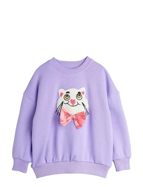 Mini Rodini | Cat With Bowtie Chenille Sweatshirt | 68/74