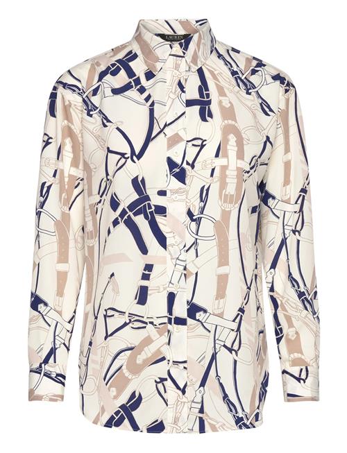 Lauren Ralph Lauren | Relaxed Fit Belting-Print Crepe Shirt | S