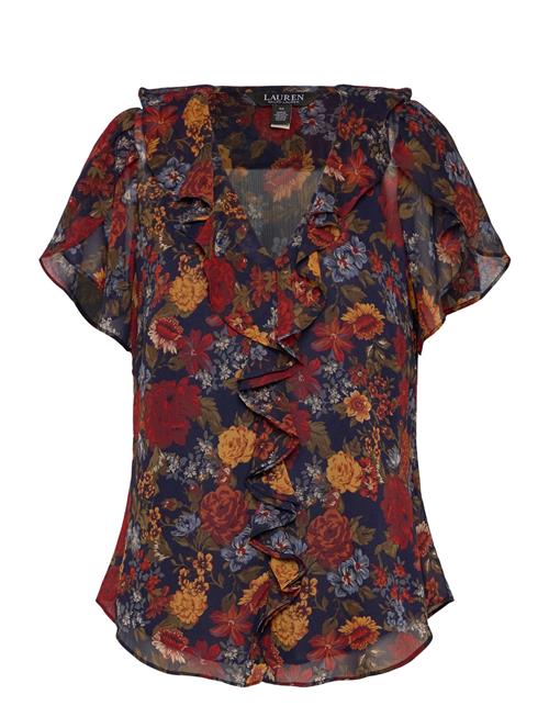 Lauren Ralph Lauren | Floral Ruffle-Trim Georgette Blouse | XS