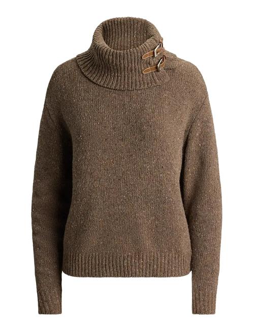 Lauren Ralph Lauren | Buckle-Trim Mélange Turtleneck Sweater | XS