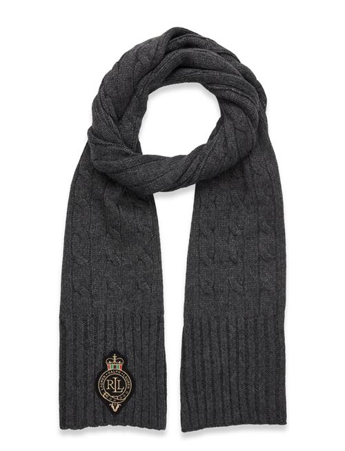 Lauren Ralph Lauren | Crest-Patch Cable-Knit Scarf | ONE SIZE