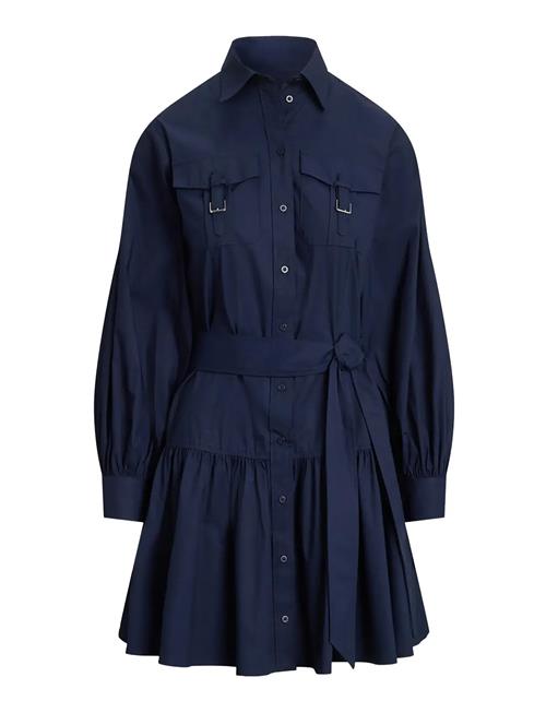 Lauren Ralph Lauren | Buckle-Trim Cotton-Blend Shirtdress | 46