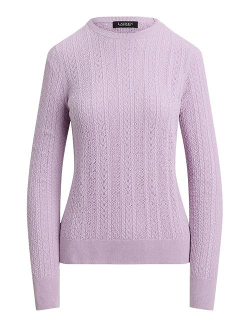 Lauren Ralph Lauren | Pointelle-Knit Cotton-Blend Sweater | XS