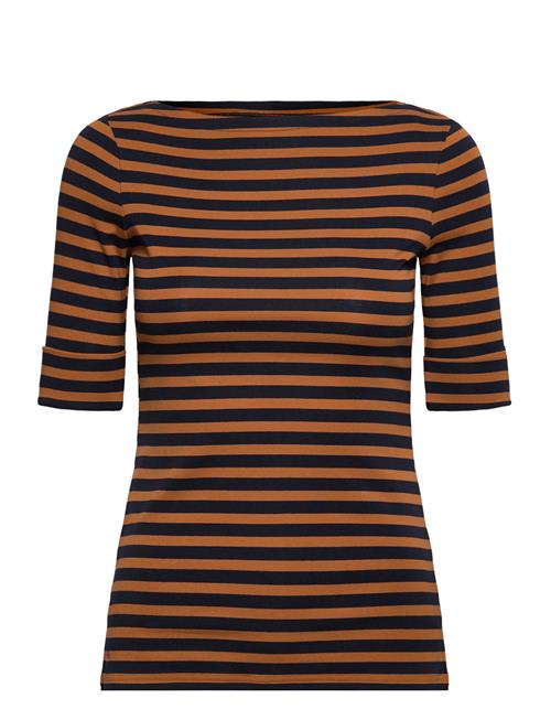 Lauren Ralph Lauren | Striped Stretch Cotton Boatneck Tee | XS