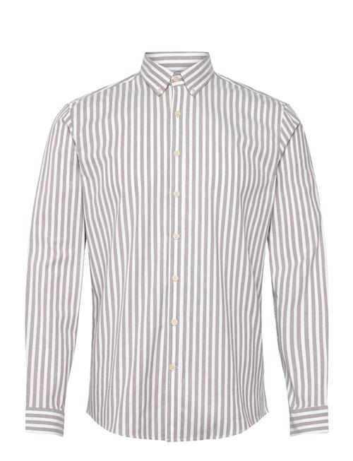 Lindbergh | Striped Superflex Oxford L/S | L