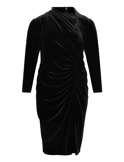 Lauren Women | Ruched Velvet Asymmetrical Dress | 50