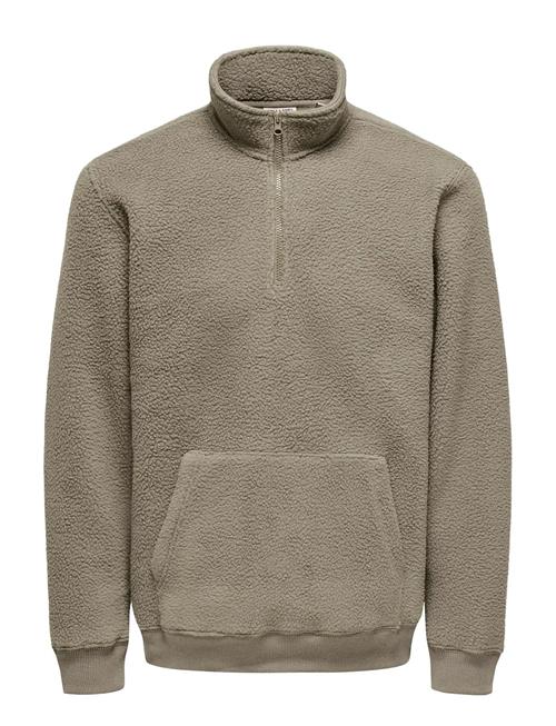 ONLY & SONS | Onsemilio Reg Teddy Zip Sweat Vd | XS