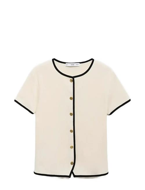 Mango | Cotton T-Shirt With Contrasting Trim | XS