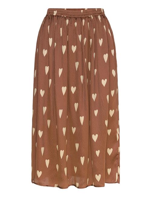 Stella Nova | Heart Printed Silk Skirt | 38