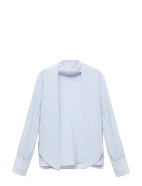 Mango | Textured Blouse With Foulard | M