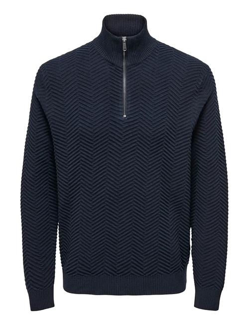ONLY & SONS | Onsmace Reg Herringbone Half Zip Knit Ns | M