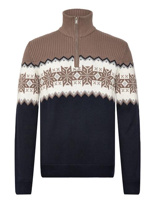 Lindbergh | Jacquard Half Zip Christmas Knit | M