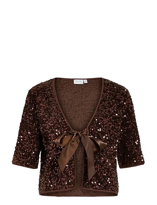Vila | Vibelieve S/S Tie Sequins Top/Ptyka | 38