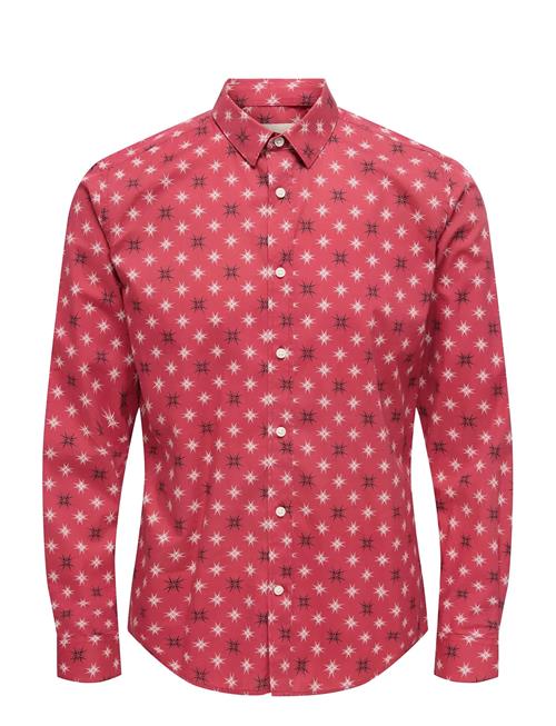 ONLY & SONS | Onself Xmas Aop Slim Poplin Ls Shirt | XS