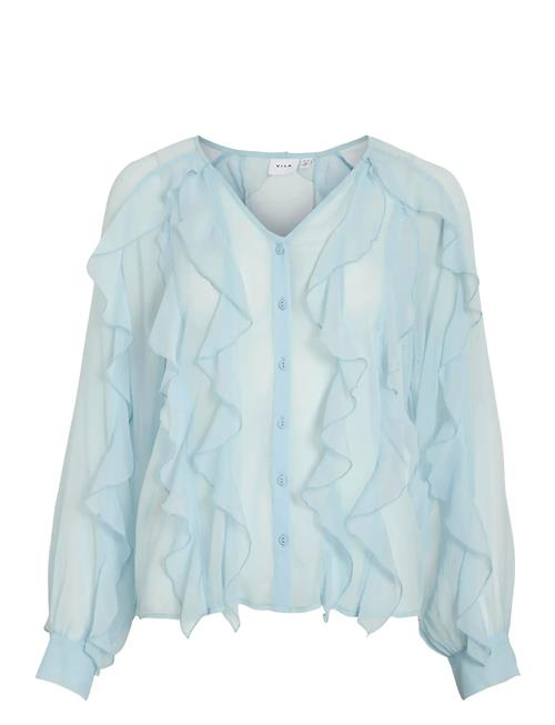 Vila | Vimitalla V-Neck L/S Flounce Shirt | 40
