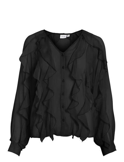 Vila | Vimitalla V-Neck L/S Flounce Shirt | 40