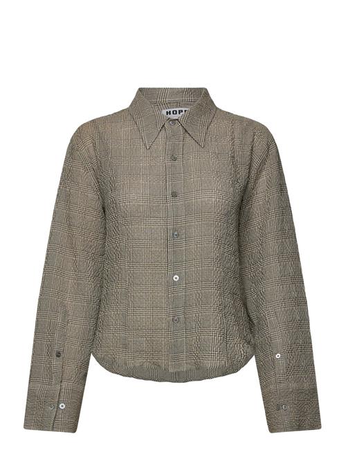 Hope | Shape Shirt Crinkled Grey Check-38 | 38