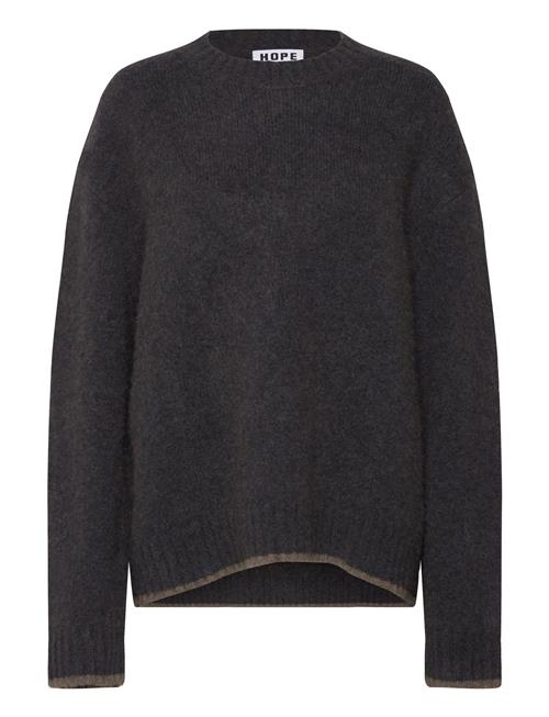 Hope | Box Sweater Blue Brown Melange Yak-50 | 46