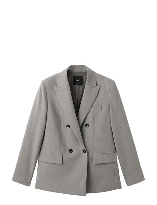 Mango | Double-Breasted Wool Blend Blazer | L