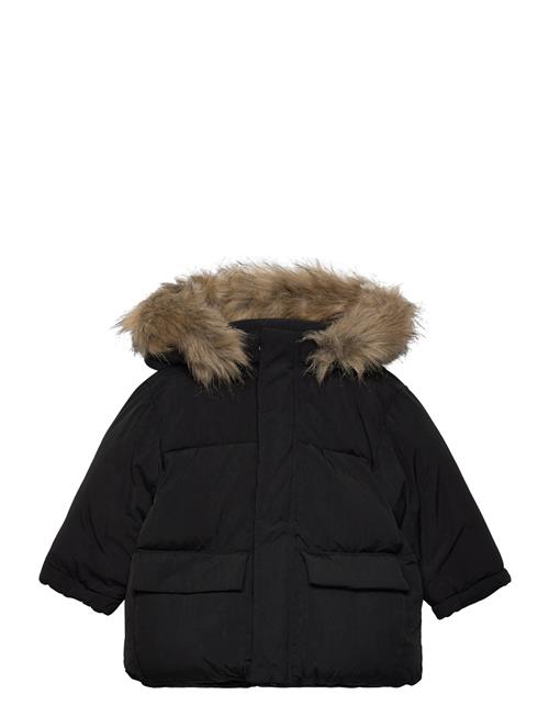 Mango | Puffer Coat With Fur-Effect Hood | 12-18M