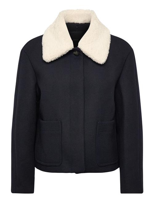 Mango | Wool-Blend Jacket With Shearling-Blend Collar | L