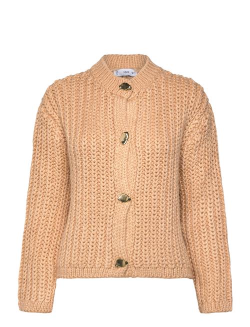 Mango | Chunky-Knit Cardigan With Jewel Buttons | L