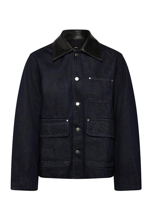 Mango | Denim Jacket With Faux-Leather Collar | M