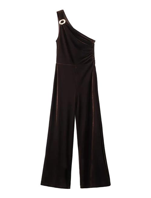 Mango | Velvet Jumpsuit With Metallic Detail | M