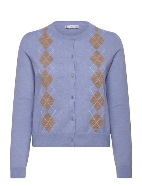 Mango | Argyle Pattern Knit Cardigan | XS