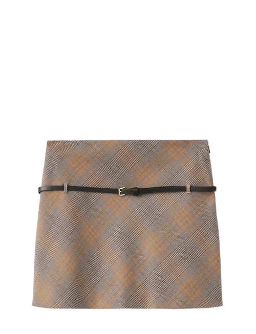 Mango | Belt Checked Skirt | 34