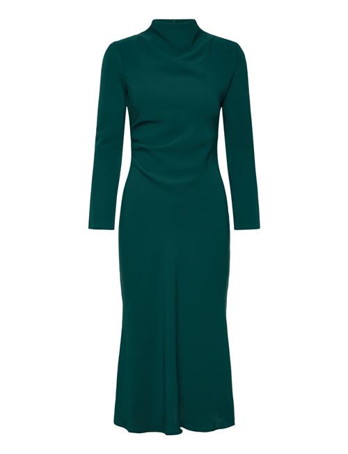 Mango | Ruched Dress With Draped Neckline | XS