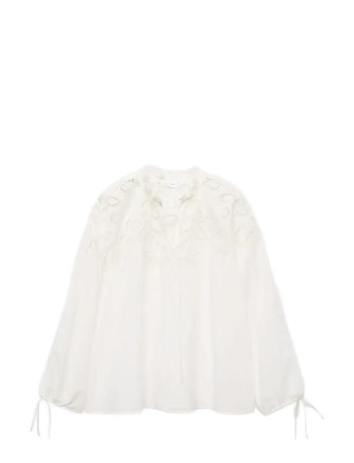Mango | Embroidered Blouse With Bows | M