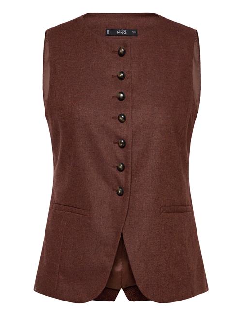 Mango | Wool-Blend Gilet With Buttons | L