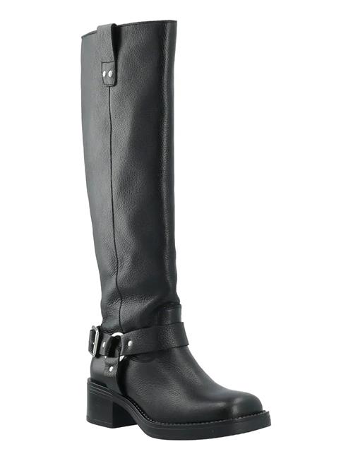Bianco | Biamary Knee High Biker Boot Tumbled Leather | 36