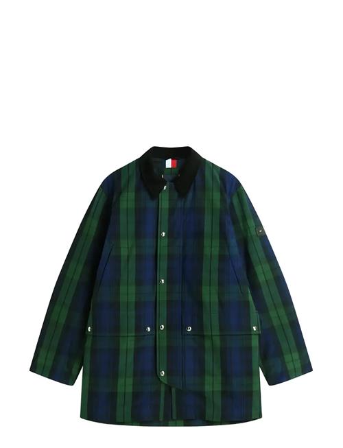 Tommy Hilfiger | Long Check Waxed Barn Coat | M