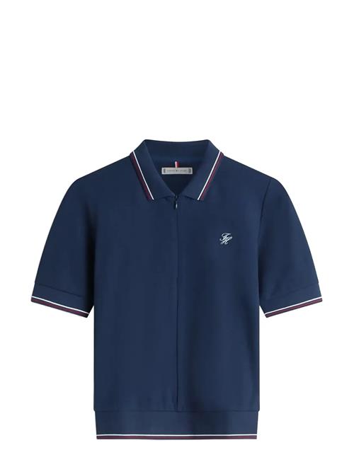 Tommy Hilfiger | Th Script Lyocell Zip Ss Polo | M