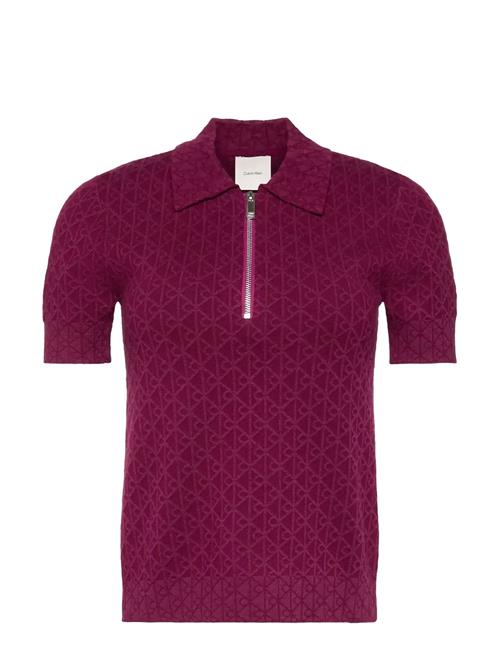 Calvin Klein | Aop Textured Ss Top | XS